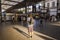 Man wating for the train in Sao Bento train station