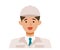 Man wearing factory worker uniform. Factory worker Man cartoon character. People face profiles avatars and icons. Close up image