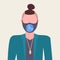 Man wearing protective face mask with globe icon smog air pollution virus protection ecology concept guy profile avatar