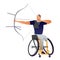 Man Wheelchair Archery