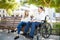 Man in wheelchair with his girlfriend