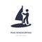 man windsurfing icon on white background. Simple element illustration from Sports concept