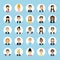 Man And Woman Avatars Set Businessman And Businesswoman Profile Icons Collection User Image Male Female Face