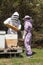 Man and woman bee keepers