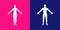 Man woman body gender concept sex toilet infographic