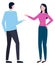 Man and Woman Collaboration, Business Unity Vector