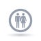 Man and woman couple icon. Relationship symbol. Marriage sign.