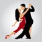 Man and woman dancing tango. Couple dancing tango