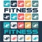 Man and woman of fitness silhouette character