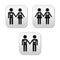 Man and woman, gay and lesbian couples buttons set