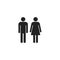 Man and Woman Glyph Vector Icon, Symbol or Logo.