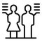 Man and woman growth icon outline vector. Population increase