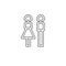 Man and woman icon. Couple symbol. Valentine day sign