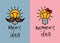 Man and woman ideas creative fun color icons.