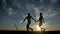 Man and Woman love silhouette in sunset, love concept