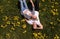 Man and woman lying on the grass