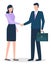 Man and Woman on Meeting, Business Agreement