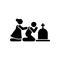 Man woman sorrow funeral dead icon. Element of pictogram death illustration