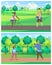 Man and Woman on Transport in Park, Leisure Vector