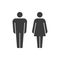 Man and woman vector pictograms