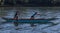 A man and a woman who train to row at the historic Venetian regatta.