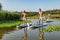 Man and women stand up paddleboarding