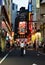 A man after work, group of people walking on a city street