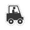 man worker drive truck transport figure pictogram