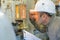 man working in ceramic factory