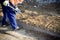 Man working on construction site