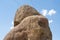 A man is working on the zip line of the rocks of Tapalpa Jalisco.