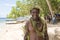 Man with wreath of natural material, Solomon Islands