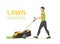 Man with Yellow Lawn Mower