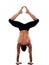 Man yoga handstand full length gymnastic