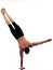 Man yoga handstand full length gymnastic