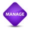 Manage elegant purple diamond button