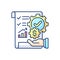 Management accounting RGB color icon