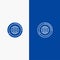 Management, Data, Global, Globe, Resources, Statistics, World Line and Glyph Solid icon Blue banner Line and Glyph Solid icon Blue