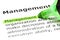 Management Dictionary Definition Green Marker