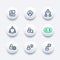 Management, human resources, HR, line icons set