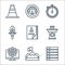 Management line icons. linear set. quality vector line set such as database, goal, web management, speech, cv, motivation,