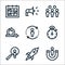 management line icons. linear set. quality vector line set such as magnet, rocket launch, search, stopwatch, businessman, agile,