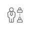 Management meeting line outline icon