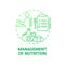 Management of nutrition green gradient concept icon