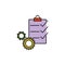 Management project vector color icon, business document setting