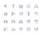 Management session outline icons collection. Manage, Workflow, Process, Efficiency, Productivity, Streamline, Automation