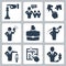 Manager and boss related vector icons