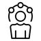 Manager experience icon, outline style