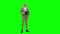 Manager holding clipboard and presenting business report on a Green Screen, Chroma Key.