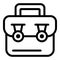 Manager suitcase icon, outline style